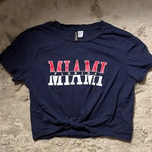 “Miami” graphic crop top